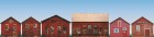 42500 Auhagen Low relief background buildings. Set of 6 warehouse facades (paper model)